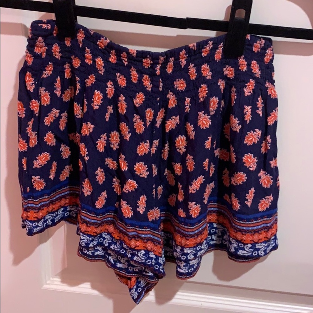 Red white and blue patterned shorts